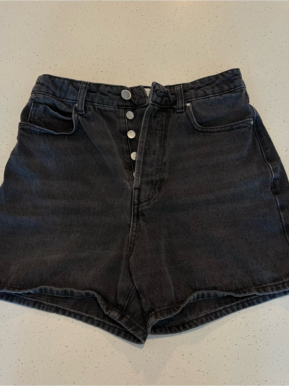 Zara High-Rise Black Denim Women's Shorts